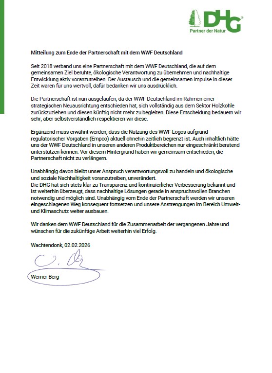 Partnerschaft WWF Ende